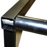 round-cross-tubes-2-tier stackable-kart-stand