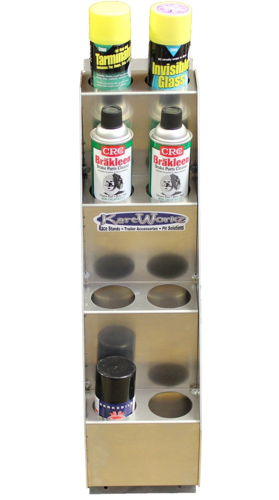 8 Can Vertical Aerosol Rack | KartWorkz Inc.