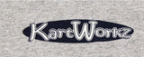 KartWorkz-gray-t-shirt-front-logo